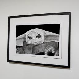 Drawing of Baby Yoda