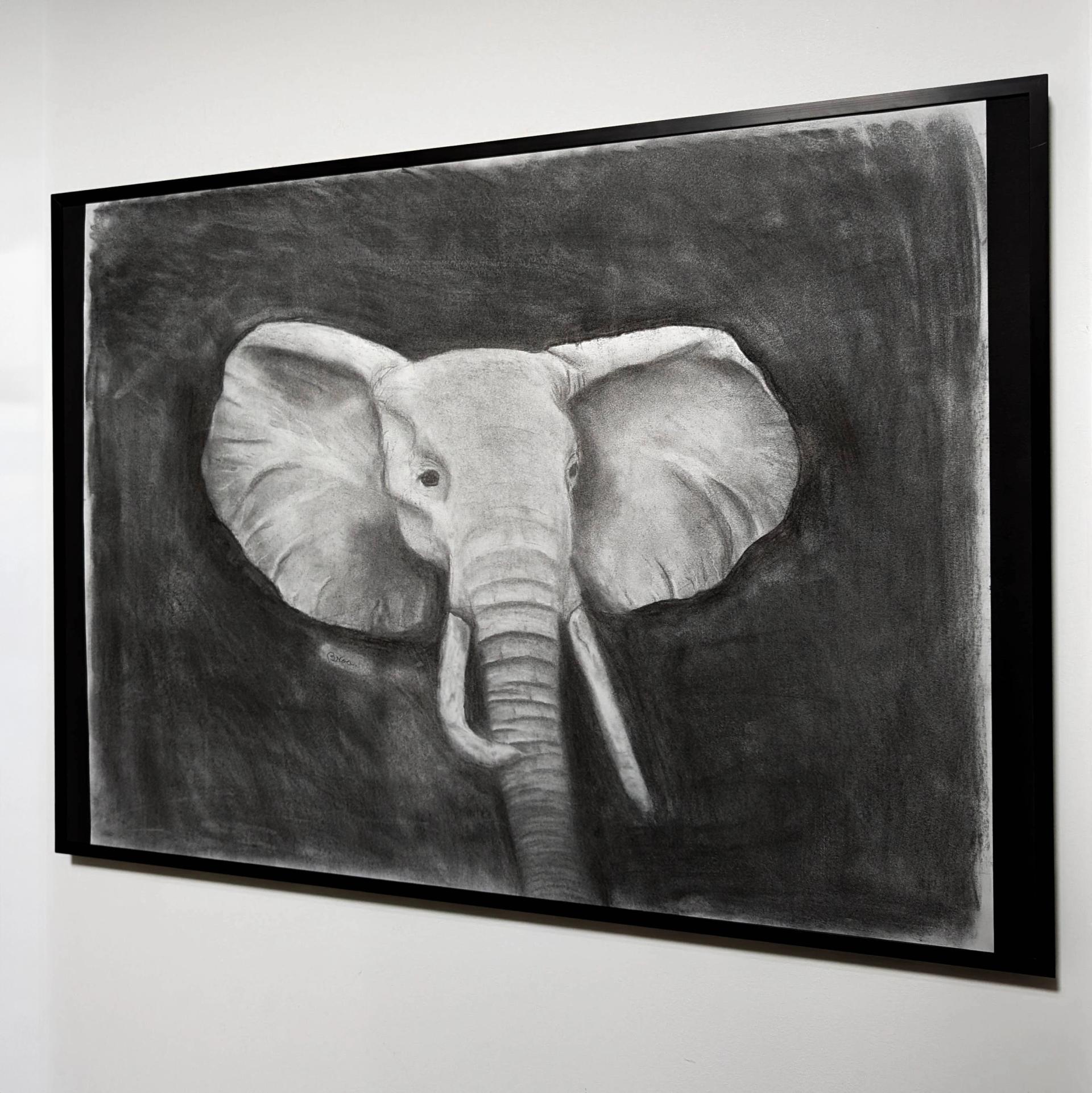 Realistic drawing of a elephant